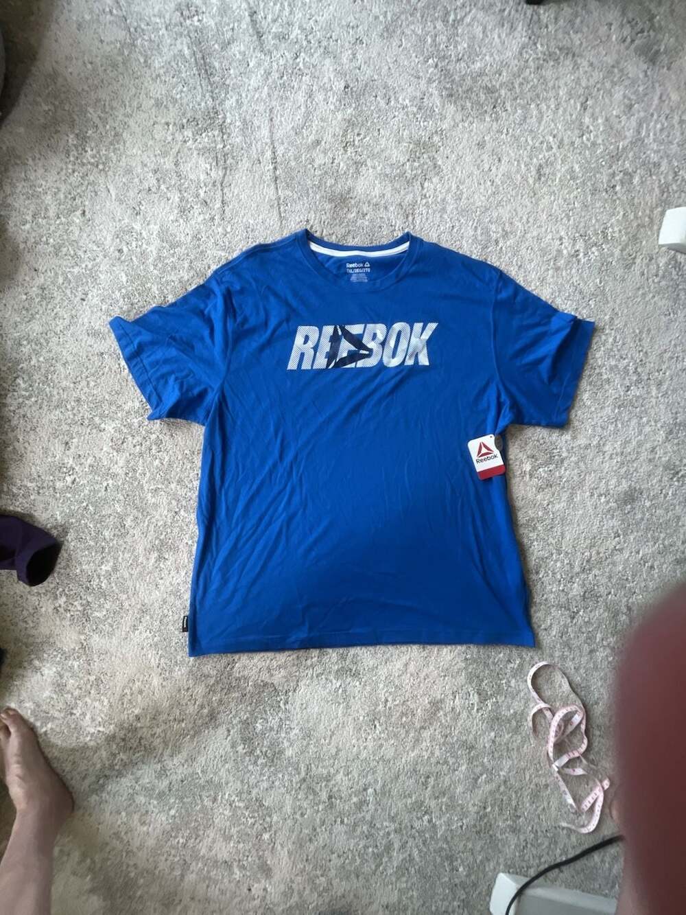 Reebok Men's Graphic Tee in Vital Blue Size 2XL